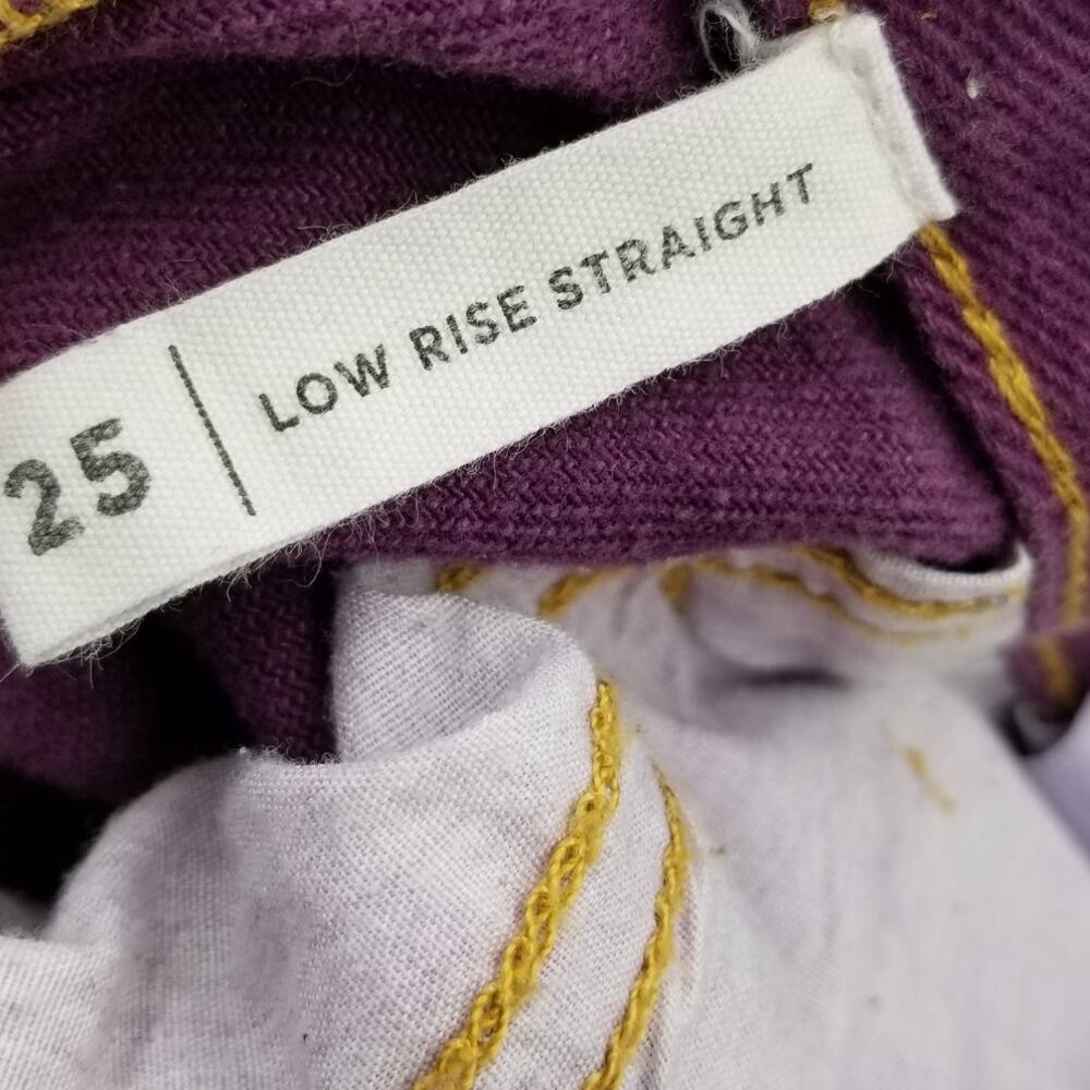PACSUN Jeans Eco Violet Low Rise Button Fly Purple 100% Cotton - Size 25 - Picture 10 of 10